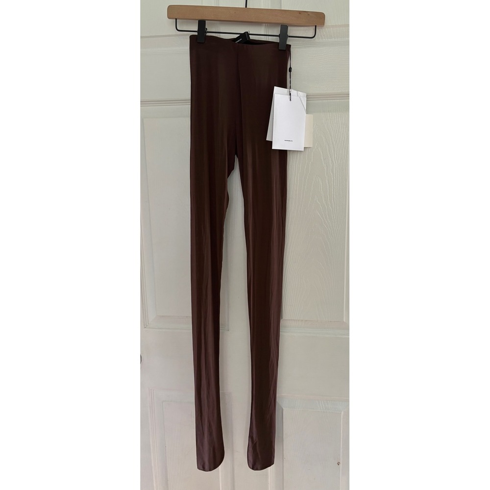 WARDROBE.NYC Sheer Tight XXS Dark Brown High Waisted W2022R14 - Picture 3 of 6